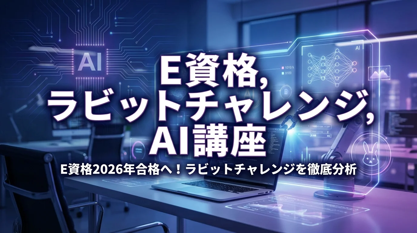 E資格2026年合格へ！ラビットチャレンジを徹底分析