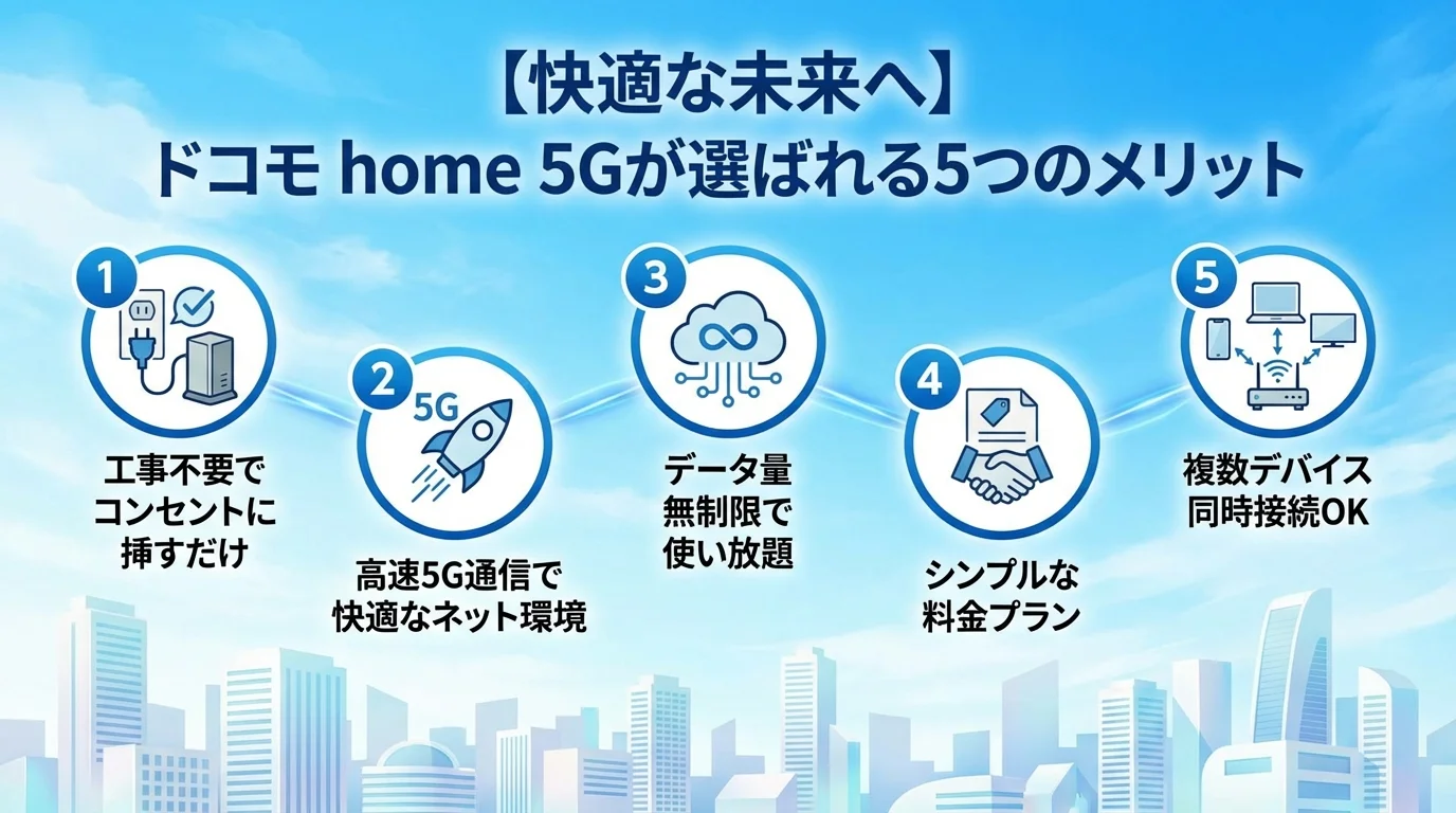 ドコモ home 5Gのメリットを図解で解説