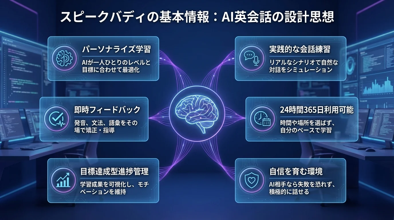 スピークバディ レビュー, AI英会話の特徴と基本情報