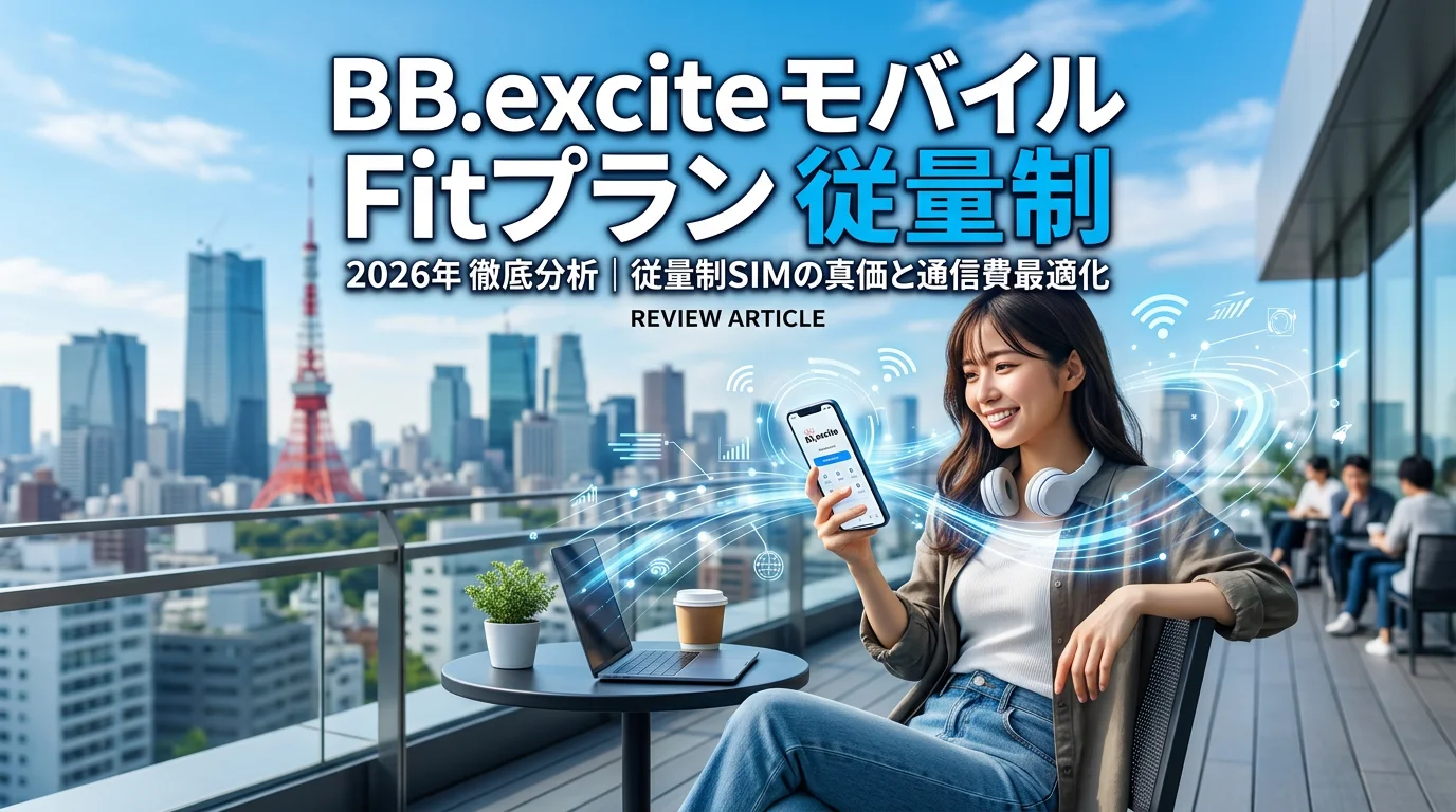 BB.exciteモバイルFitプラン徹底分析2026｜従量制SIMの真価と通信費最適化