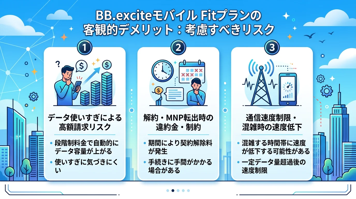 BB.exciteモバイル Fitプラン 従量制のメリットを図解で解説