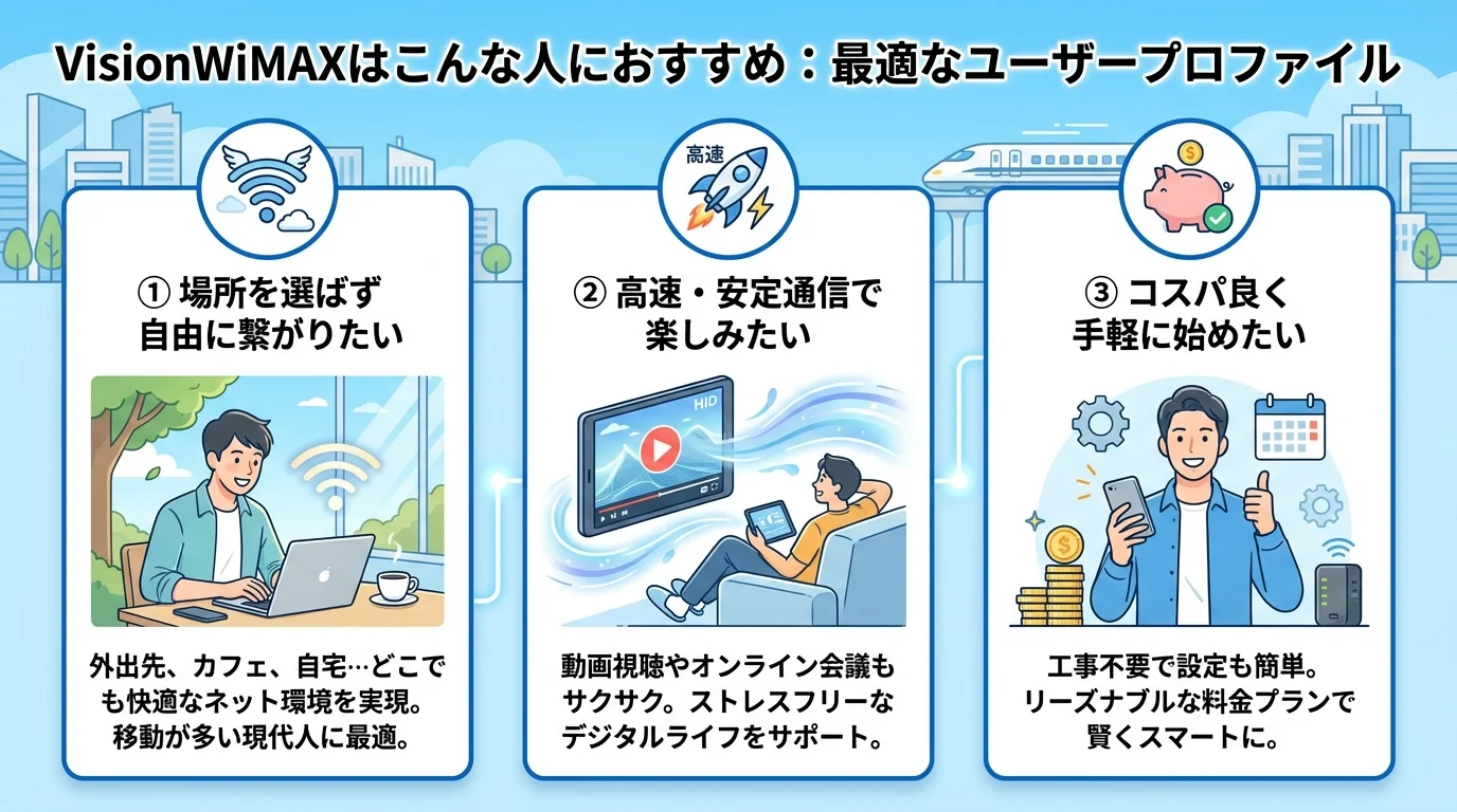 VisionWiMAX 評判のメリットを図解で解説