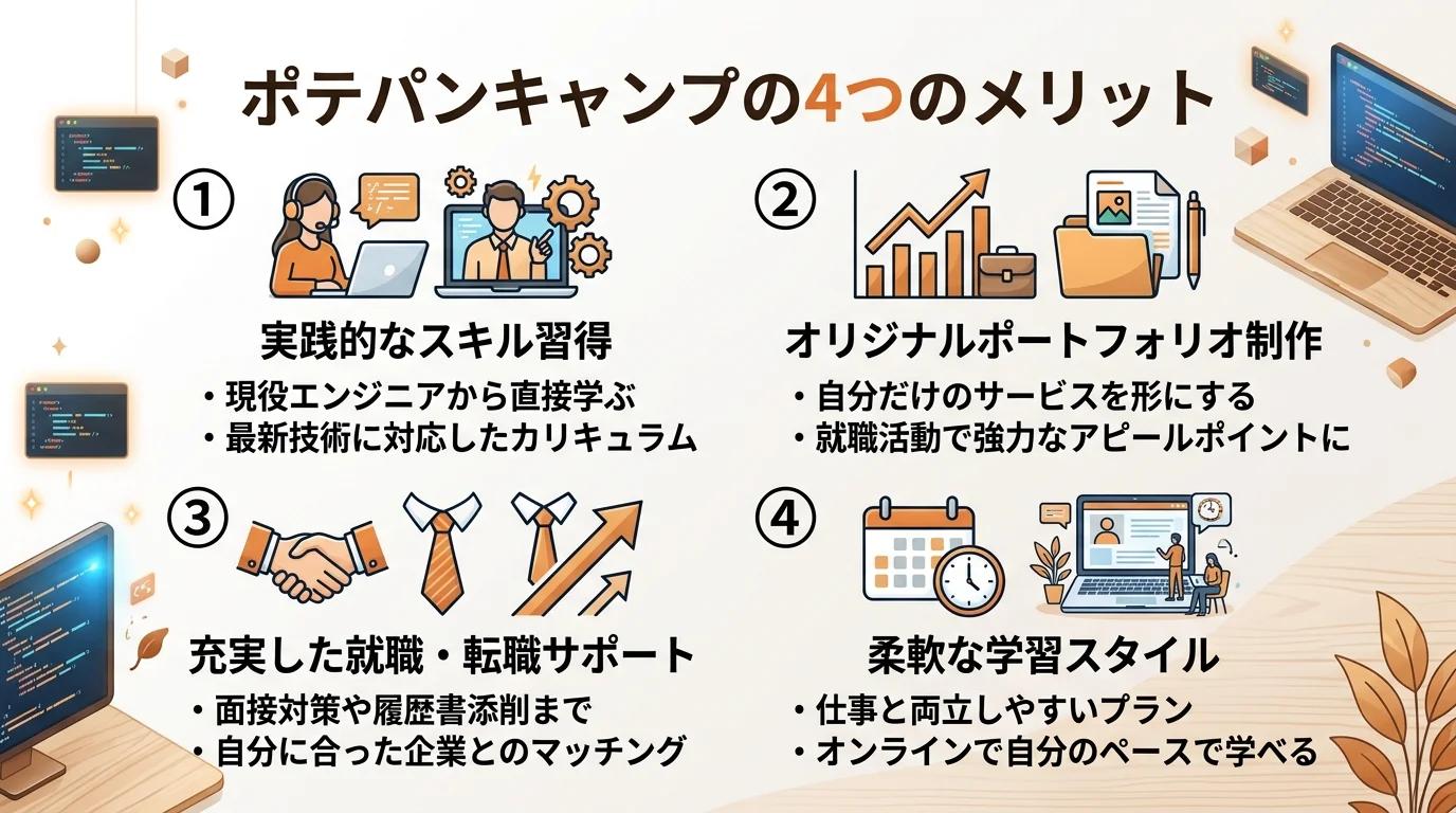 ポテパンキャンプ 評判 転職のメリットを図解で解説