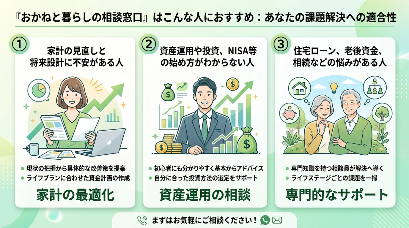 家計 無料相談のメリットを図解で解説