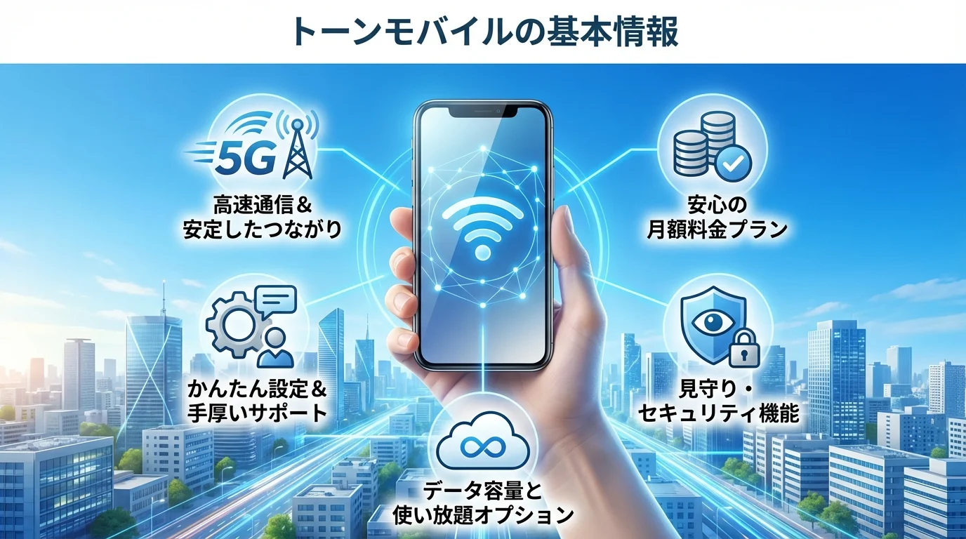 トーンモバイル 評判の特徴と基本情報