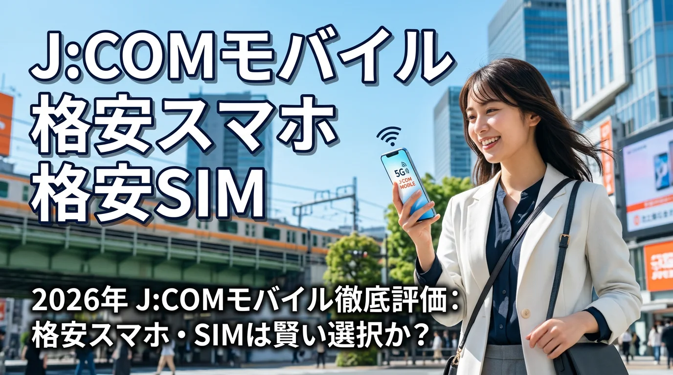 2026年 J:COMモバイル徹底評価：格安スマホ・SIMは賢い選択か？