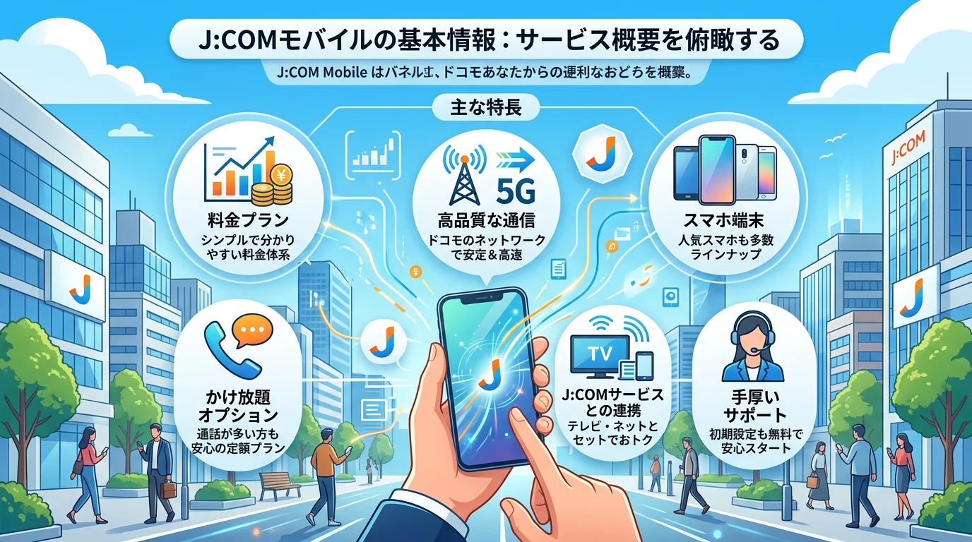 J:COMモバイル, 格安スマホ, 格安SIMの特徴と基本情報