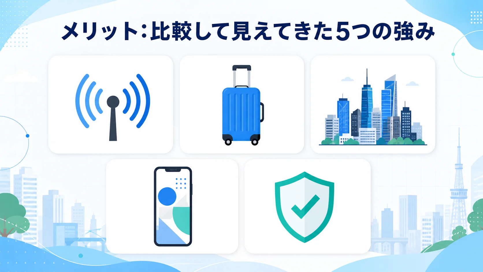アメリカ WiFiルーター レンタルのメリットを図解で解説