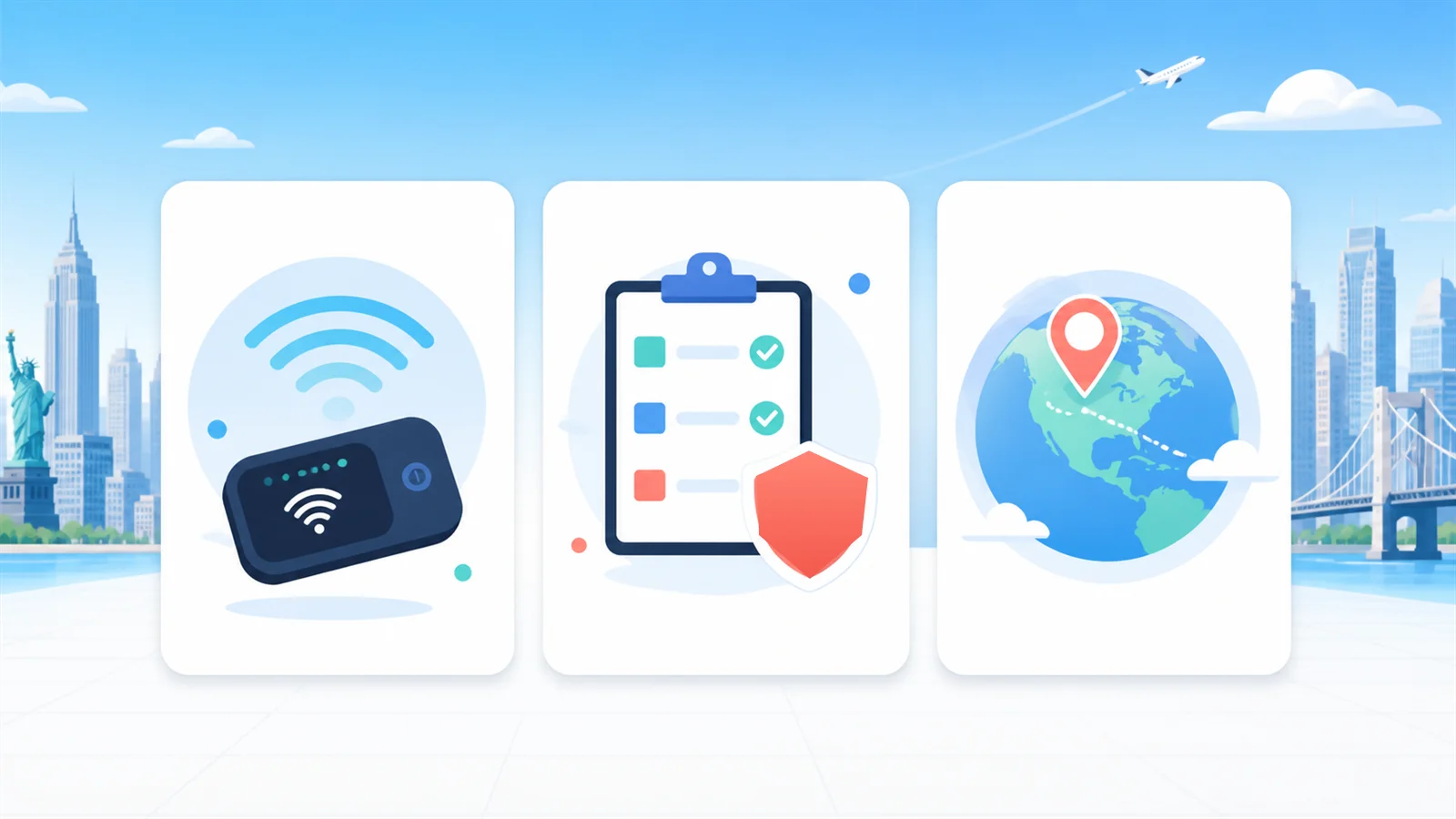 アメリカ WiFiルーター レンタルのメリットを図解で解説