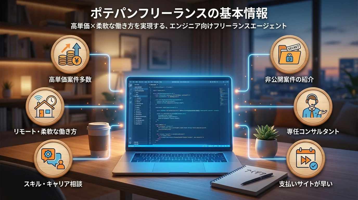 ポテパンフリーランス 無料カウンセリングの特徴と基本情報