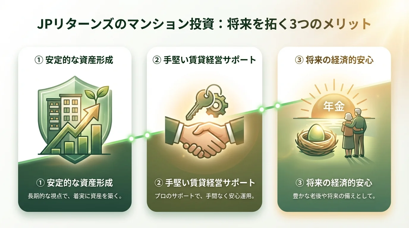 JPリターンズ, マンション投資, 2026年のメリットを図解で解説