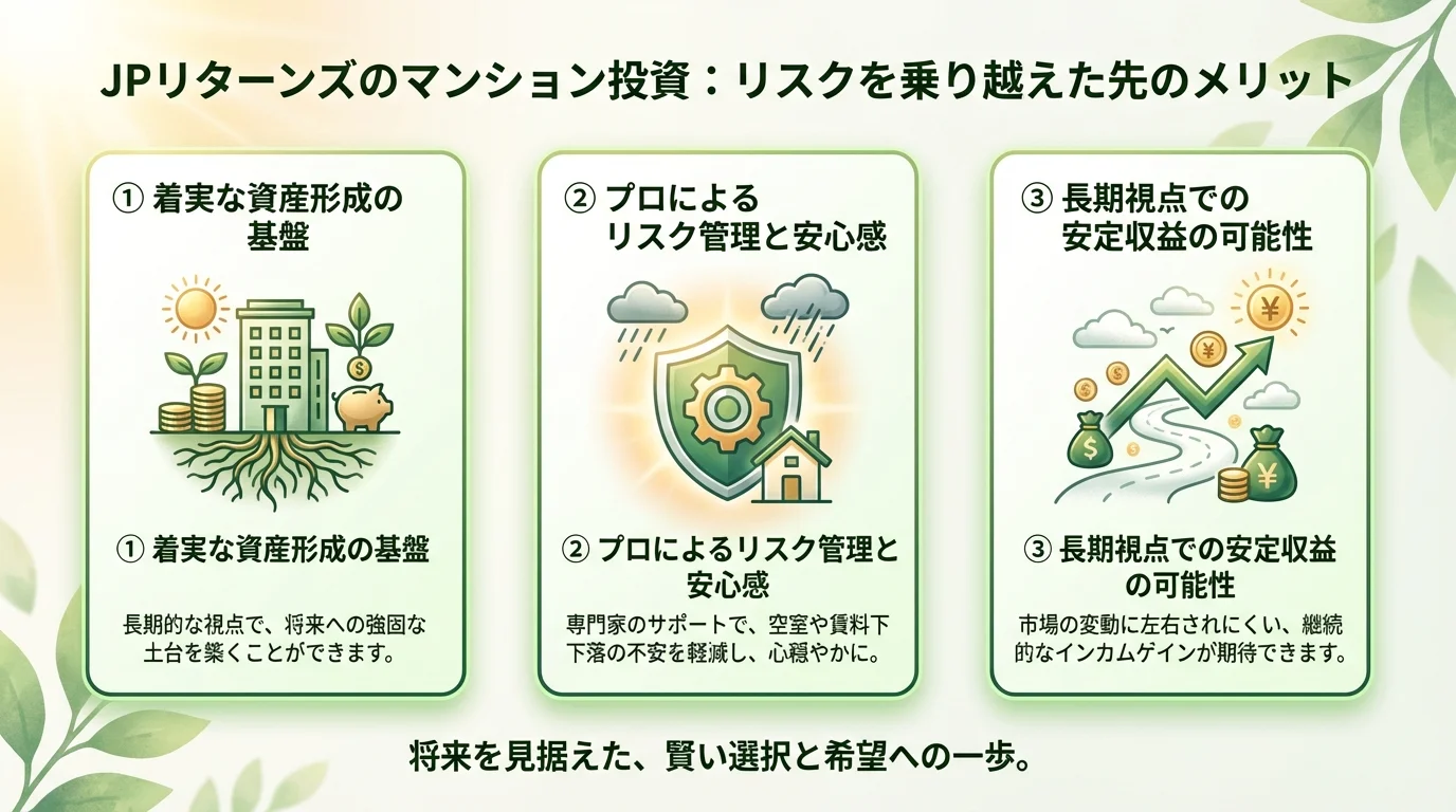 JPリターンズ, マンション投資, 2026年のメリットを図解で解説