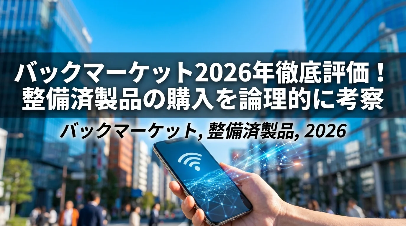 バックマーケット2026年徹底評価！整備済製品の購入を論理的に考察