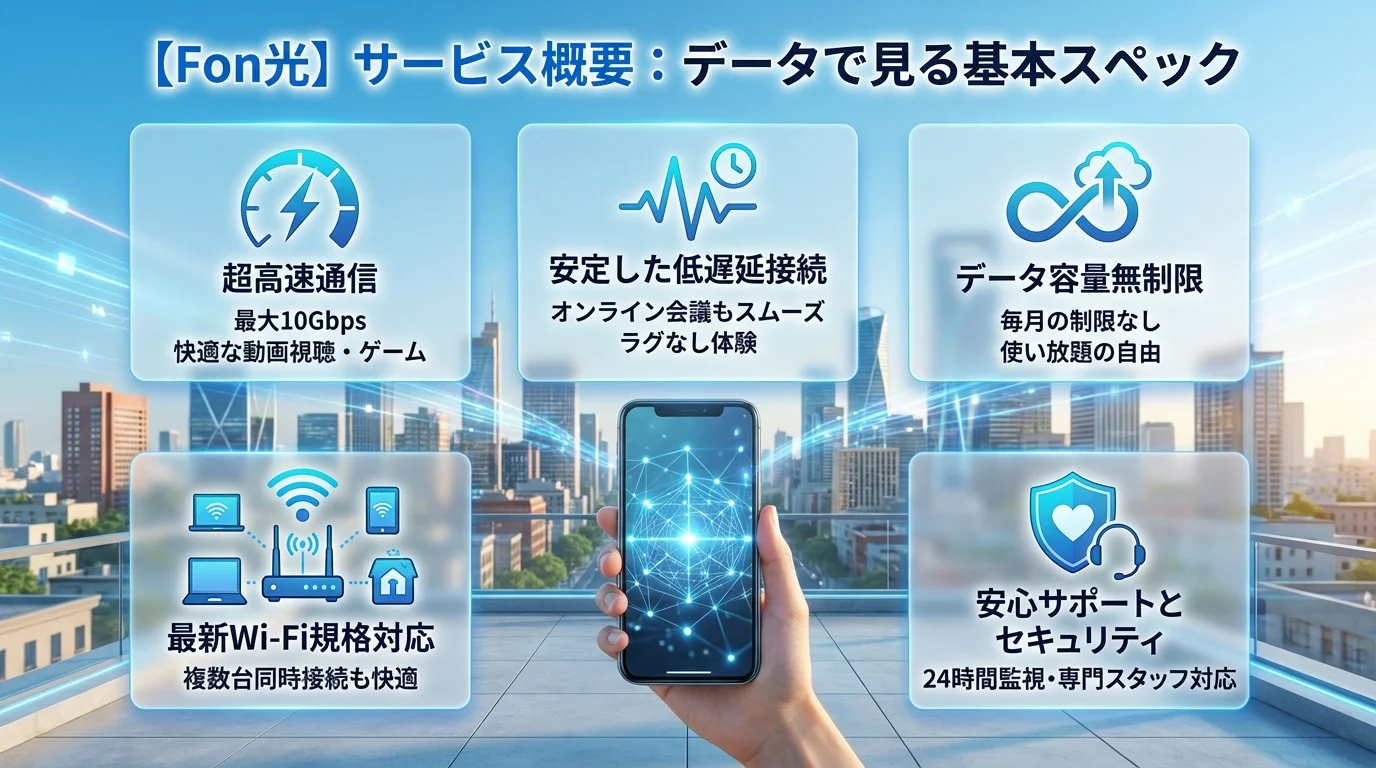 Fon光 評判,Fon光 速度,光回線の特徴と基本情報