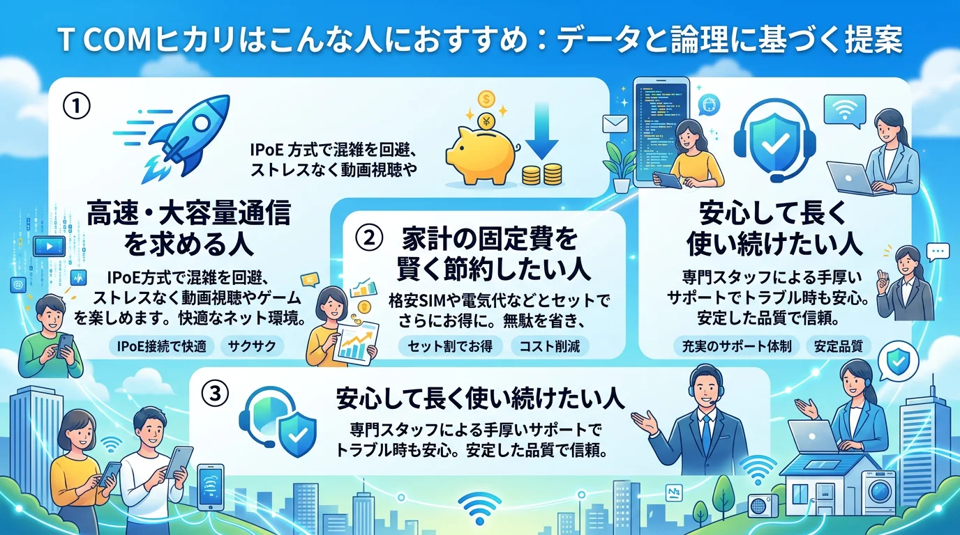 T COMヒカリ 速度のメリットを図解で解説
