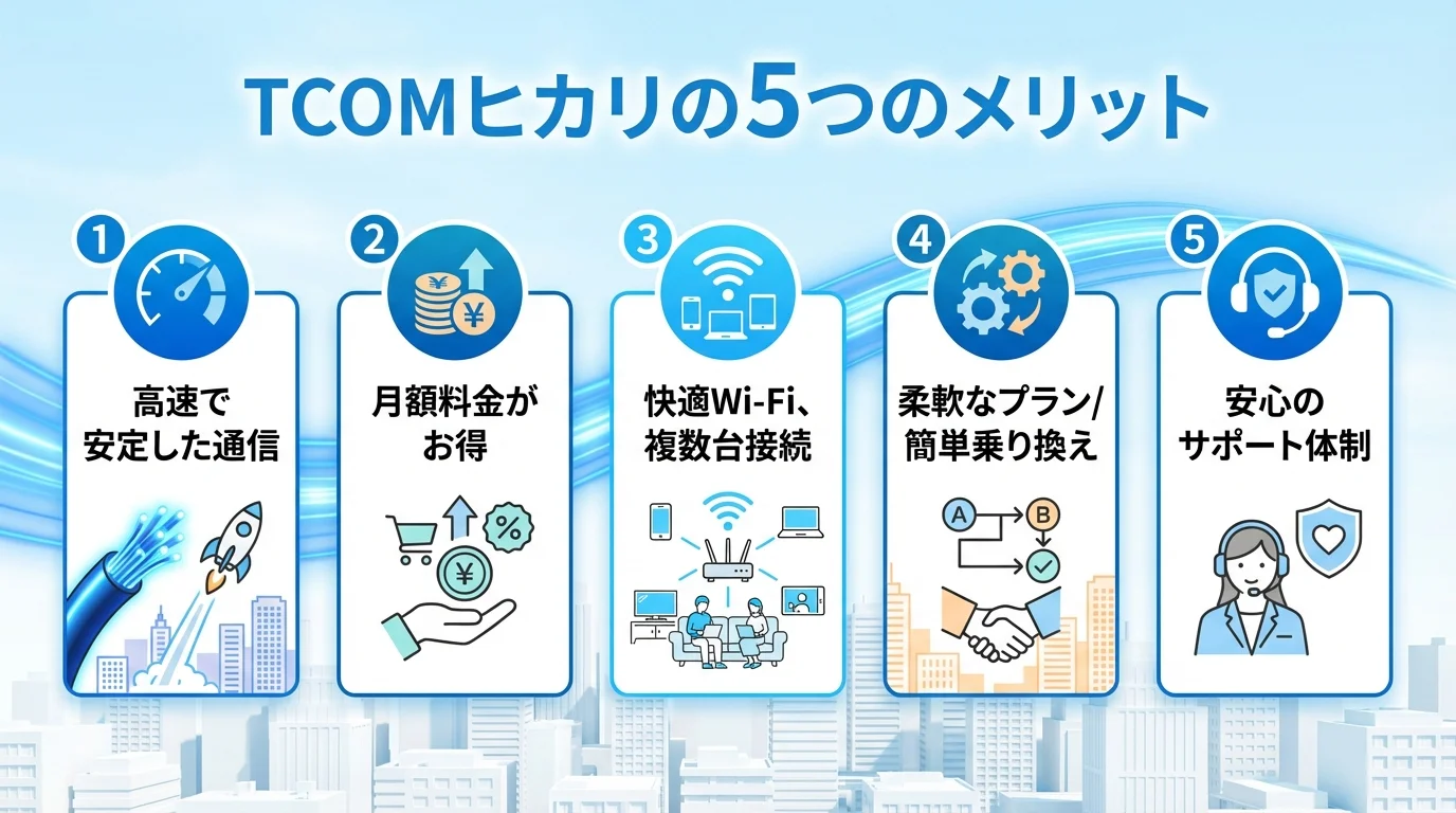 TCOMヒカリ 光回線 キャッシュバックのメリットを図解で解説