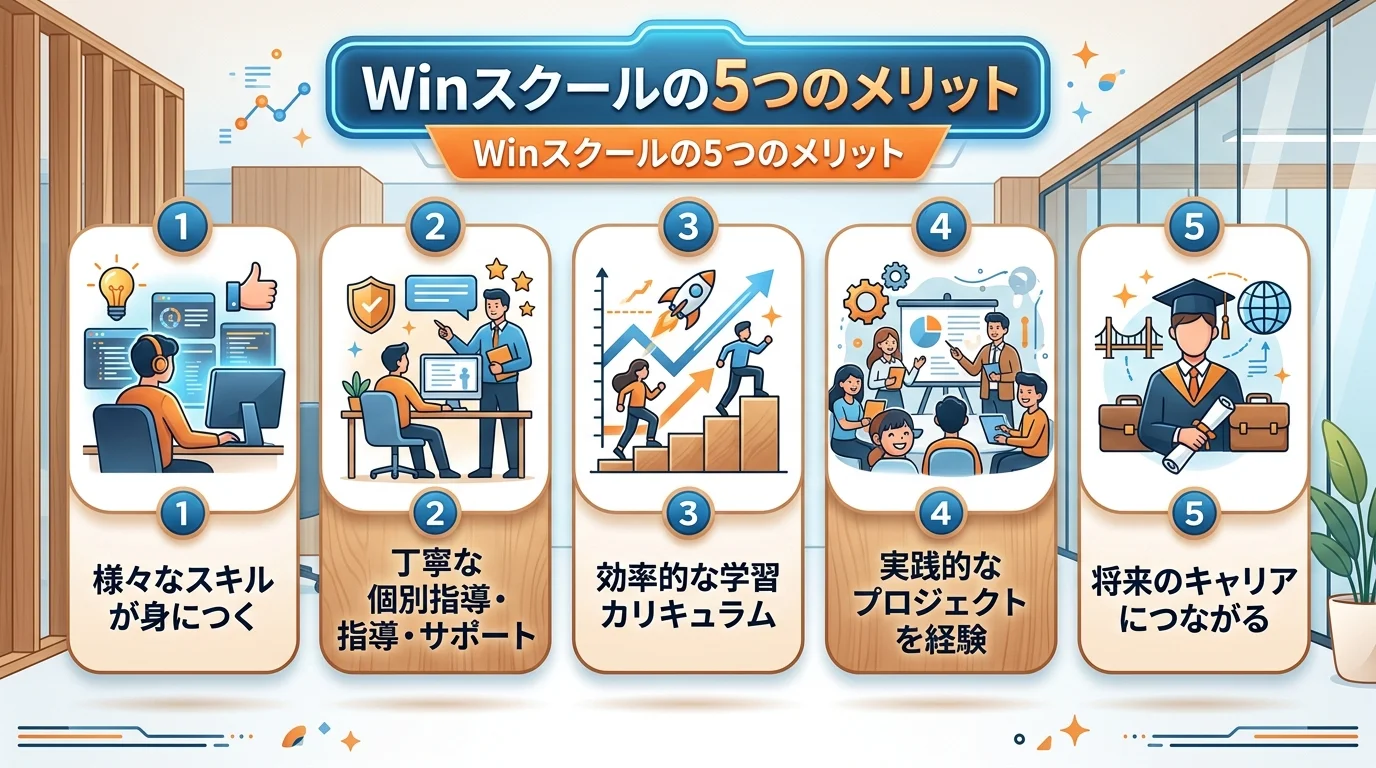 Winスクール 評判 個人レッスンのメリットを図解で解説