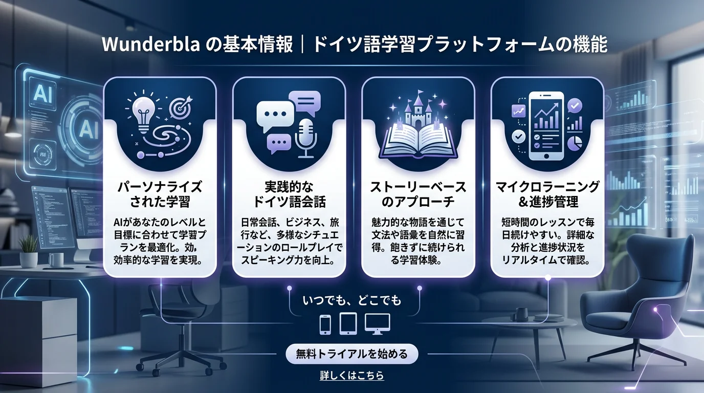 Wunderbla ドイツ語学習 AIの特徴と基本情報